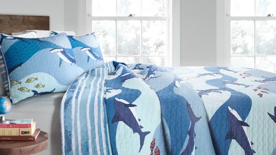 72x72 Kids' Sea Life Shower Curtain Blue - Lush Décor : Target