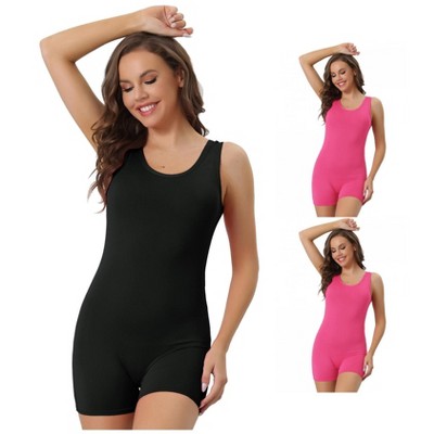 INSPIRE CHIC Women's Tummy Control U Back Butt Lifter Shorts Sculpting Full Bodysuit 3 Packs