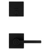 Kwikset Halifax Matte Black Zinc Lever and Single Cylinder Deadbolt - 2 of 4