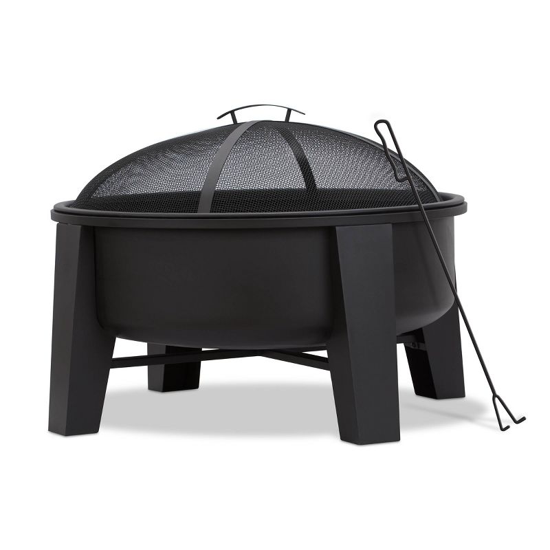 Forsyth Fire Pit - Black - Real Flame, 3 of 11