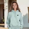 Dalix Butterfly Embroidery Sweatsuit Set Hoodie Jogger Soft Fleece Relaxed Fit Lounge Womens - 4 of 4