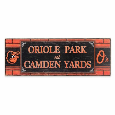 MLB Baltimore Orioles Baseball Logo Glass Framed Panel