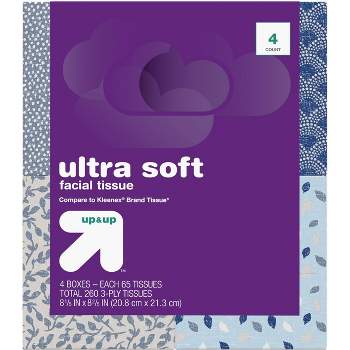Ultra Soft Facial Tissue - 4pk/65ct - up & up™