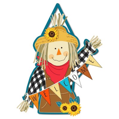 Evergreen Scarecrow Welcome Door Décor