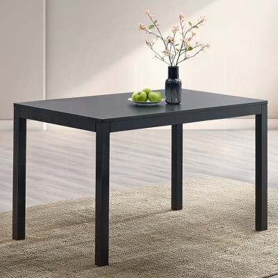 VYNXARIA Modern Contemporary Black Finish Dining Table 1pc Wooden Dining Kitchen Furniture£¬Black