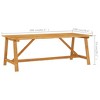 vidaXL Garden Dining Table Natural wood Solid acacia wood Medium Durable - 4 of 4