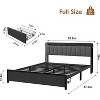 coucheta Bed Frame with Upholstered Headboard and Storage, Drawers Platform Bed with Charging Station, Metal Slats Support, No Box Spring Needed - 2 of 4