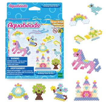 Aquabeads Arts & Crafts Pastel Fairytale Theme Bead Refill with over 600 Beads and Templates, Ages 4 and Up