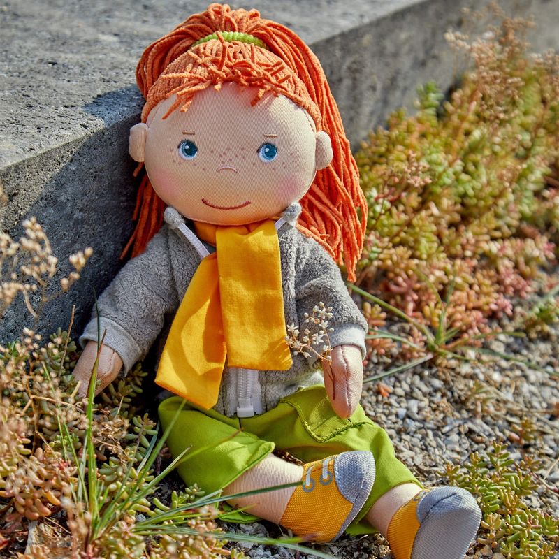 HABA Soley - 12" Soft Doll with Red Hair and Blue Eyes (Machine Washable), 2 of 8