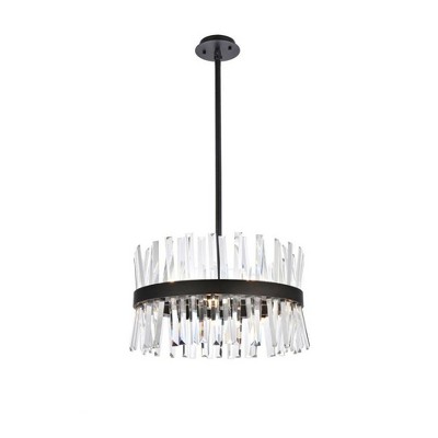 Elegant Lighting Serephina 10 - Light Pendant in  Black