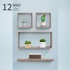 Syemin Decorative Wall Shelf Floating Shelves Wall Mounted Wood Shelf Hanging Bathroom Shelf Home Wall Decor Corner Shelf, Beige, 17.71"*3.93"*1.97" - 3 of 4