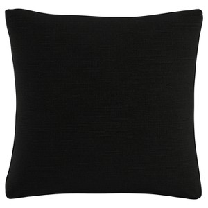 Black Linen Throw Pillow (20"x20") - Skyline Furniture: Indoor Square Cushion, Zipper Closure, Woven Texture - 1 of 4