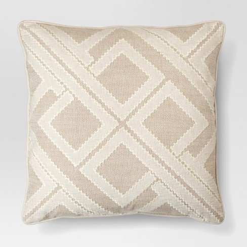 Beige Geo Patchwork Toss Throw Pillow Threshold Target