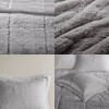 Sapphtopaz Bedding Comforter Sets Long Fur Ombre Pattern Design Reversible Quilt Set - 2 of 4