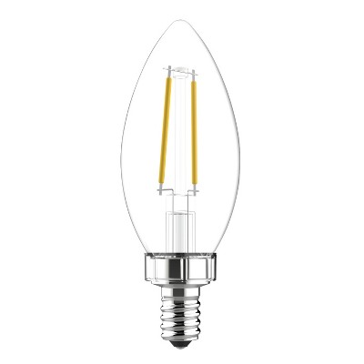 GE 2-Pack 40W Clear Dimmable LED Decorative Light Bulbs