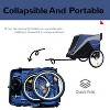 VASIP 2-in-1 Pet Bike Trailer & Push Cart,100LB Capacity, Quick-Release Wheels,Detachable Hitch,with Storage Bag, Cup Pockets & Safety Leash - 4 of 4