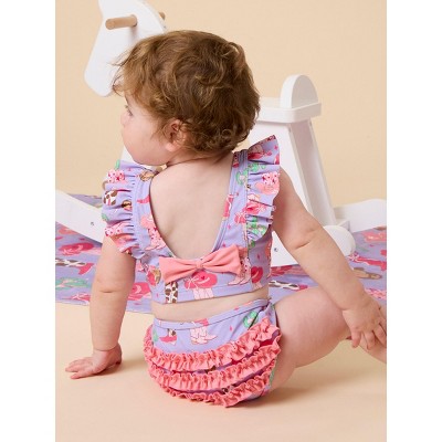 RuffleButts Girls UPF50+ Waterfall Tankini - Howdy Darlin', 6 — фото 4