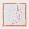 Women's Coastal Pattern Scarf - A New Day™ Orange - 2 of 3