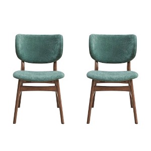 Simple Relax Set of 2 Upholstered Side Chairs with Curved Back - 1 of 4