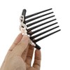 Unique Bargains Women's Portable Flowers Hair Insert Comb Black 1 Pc - 3 of 3