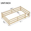 CAVINAS Twin Size Wood Montessori Bed,Modern Floor Bed with Fence,Toddler Bed for Bedroom - 3 of 4