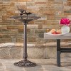 Gulches Bronze Bird Baths - 34.25" Outdoor Elegance with Iron Base - 3 of 4