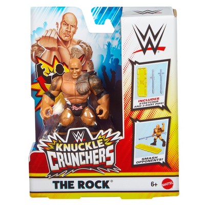 WWE Knuckle Crunchers 8 with Stretcher The Rock Action Figure