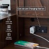 Vanity Tables with Charging Station & 2 Visible Drawers, 43" W Modern Vanity Makeup Desk with Lights Mirror and Drawers, Brown - 3 of 4