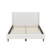 Merax Modern Upholstered Platform Bed with Wingback Headboard and Walnut Wooden Legs - 4 of 4