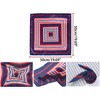 Elerevyo Women's Square Printed Satin Silky Neck Scarves Neckerchief 2Pcs 19.6"x19.6" - 2 of 4