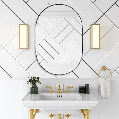 VYNXARIA Silver 20" x 33" Metal Frame Oval  Mirror,Decorative Wall Mirror,Wall Mount, Modern Decor ,Wall Mount, Modern Decor