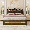 Besiost Bed Frame with Storage Headboard and Charging Station - 2 of 4