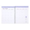 Yoobi SmileyWorld Monthly Planner 8.5"x11" Teal Holographic Smiley - 2 of 4
