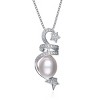 Guili Sterling Silver Cubic Zirconia Star Swirl Pearl Necklace - 2 of 2