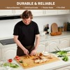 Cutting Board, Bamboo Stovetop Cover - Raised Chopping Board with Detachable Legs, Juice Groove for Kitchen Countertops - 2 of 4