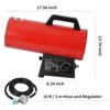 60,000 BTU Portable Propane Forced Air Heater Outdoor Great for Jobsite, Construction, Garage, Patio, Stainless Steel - 3 of 4
