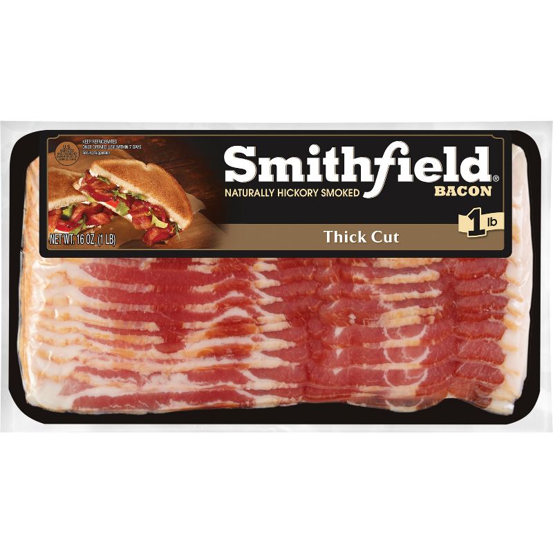 Smithfield Thick Cut Hickory Smoked Bacon - 16oz, 1 of 4