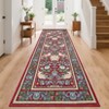 Washable Floral Living Room Rugs, Modern Farmhouse Bird Print Botanical Carpet for Bedroom, Soft Non Slip Floor Cover for Girls Nursery Room - 2 of 4