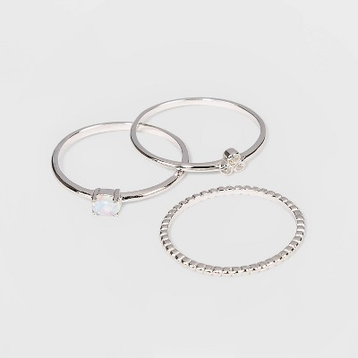 Gemstone Rings from Lovisa for Women in Silver