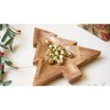 Carved Wood Christmas Tree Platter for Snacks, Cookies & Decor 10" by Kalalou - 2 of 3