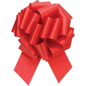 LoonBalloon #40 Perfect Gift Bow 8 inches, Hot Red (10-Pack) - 1 of 4