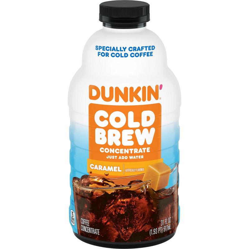 Dunkin Caramel Flavored Cold Brew Coffee Concentrate &#8211; 31oz, 1 of 9
