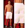 Lars Amadeus Men's Elastic Waist Party Disco Sparkly Glitter Nightclub with Pocket Sequins Shorts - 4 of 4