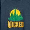 Women's - Wicked - Emerald City Lightweight French Terry Wide Neck Long Sleeve Graphic Shirt - 2 of 4