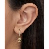 Disney Beauty and the Beast Gold Plated Sterling Silver Cubic Zirconia Huggie Hoop Earrings - 2 of 4