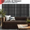 CuisinSmart Privacy Screen, Outdoor Decorative Panels with Stand, Planter Wall Metal Fence Panels, Modern Privacy Screen Fence Free Standing - 4 of 4