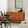 WyndenHall Tierney Mid Century 4 Door Sideboard Buffet Teak Brown - 3 of 4