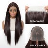 Jessie's Wig Long Straight Wig Heat Resistant Daily Party Costume Middle Part Synthetic Hair Shiny Brown 13x6 Lace Wigs 28 Inch 1 Pc/Pack - 2 of 4