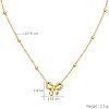 Gold Titanium Steel Bow - Shaped Modern Women's Necklace - 4 of 4