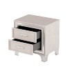 NicBex Velvet Nightstand with Silver Glitter Strip Decor 2 Drawers Bedside Table with Metal Legs for Bedroom, Living Room, Study - 3 of 4